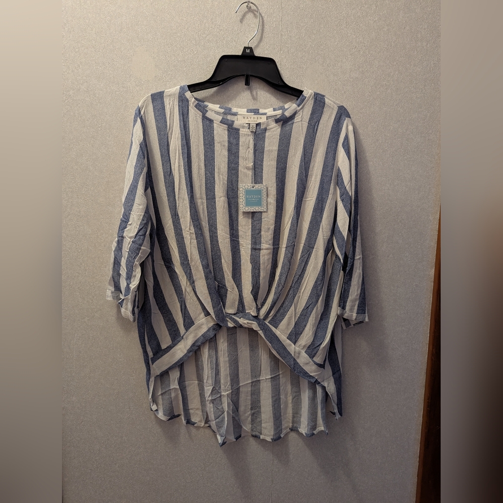 Hayden High-Low Striped Top